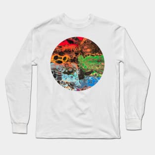 All the Colors / Acrylic Pouring Long Sleeve T-Shirt